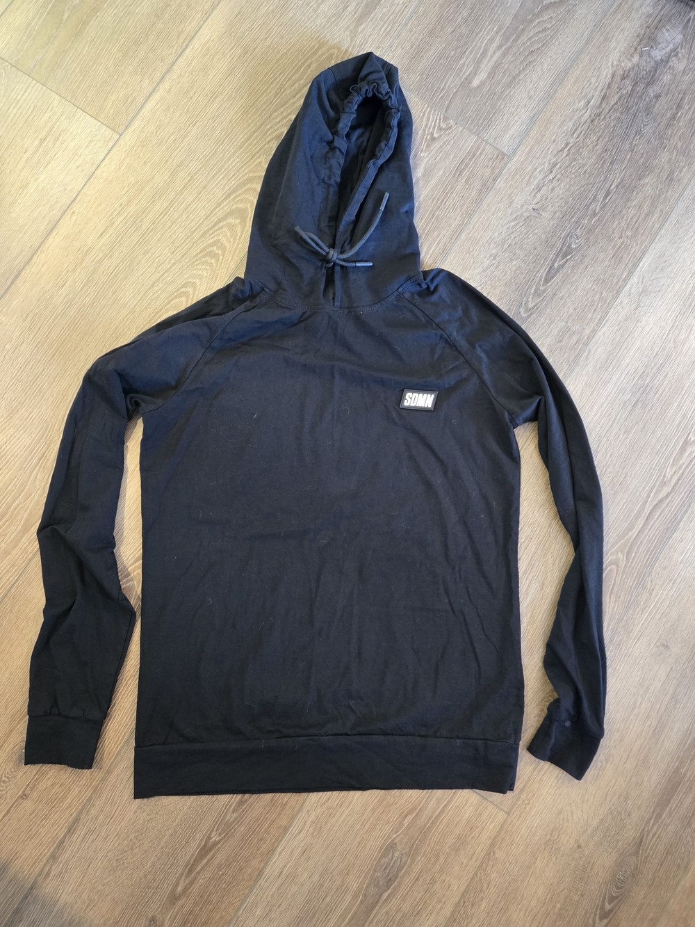 Black Men's Pullover Hoodie - Lightweight Everyday Hooded Sweatshirt